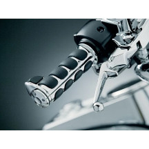 ISO®-Grips for Harley — 25.4 mm (1 in), Black, Chrome