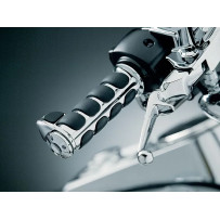 ISO®-Grips for Harley — 25.4 mm (1 in), Black, Chrome