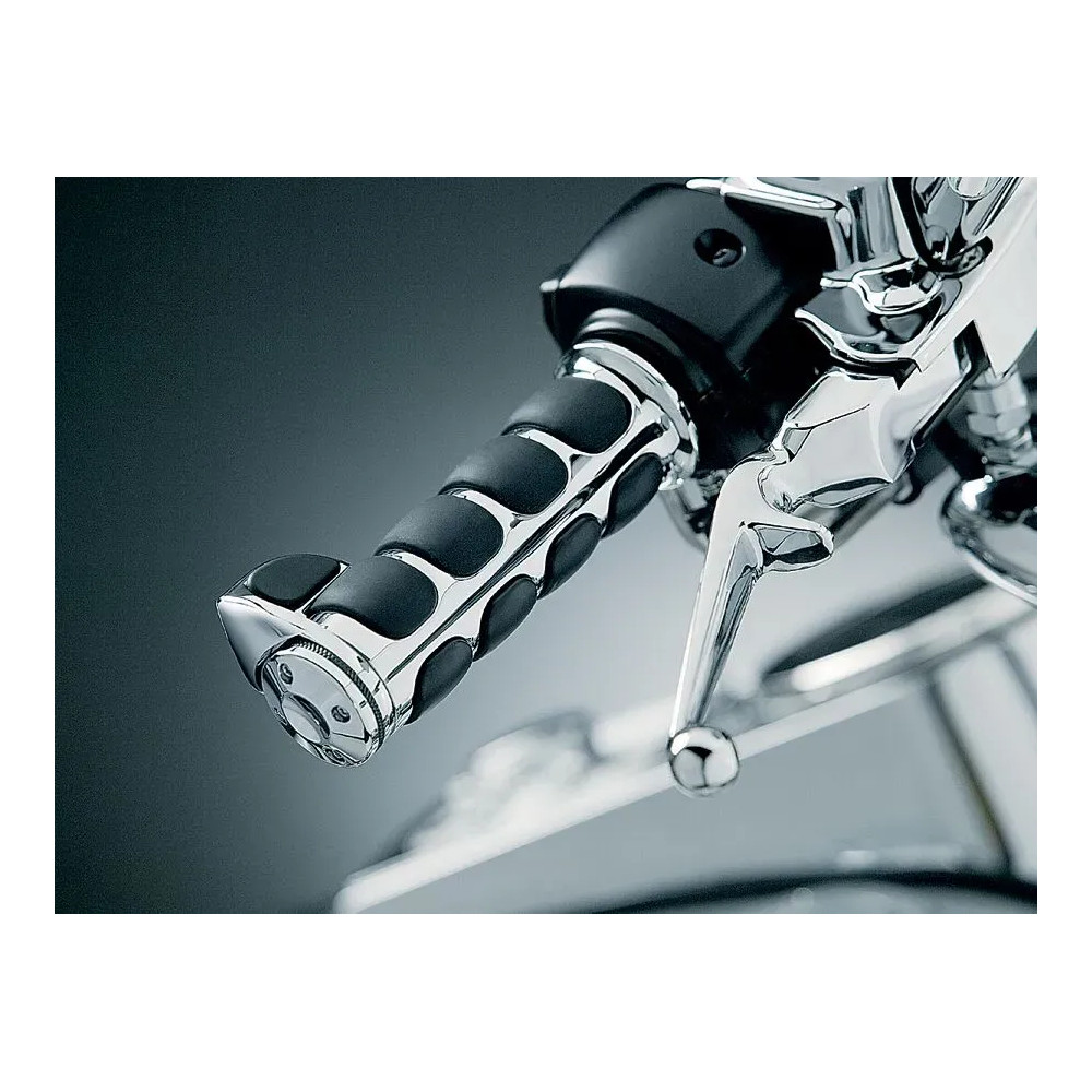 ISO®-Grips for Harley — 25.4 mm (1 in), Black, Chrome