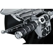 ISO®-Grips for Harley — 25.4 mm (1 in), Black, Chrome