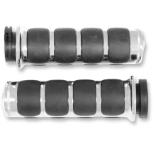 ISO®-Grips for Harley — 25.4 mm (1 in), Black, Chrome