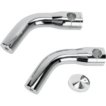 Elevadores Elite Custom de aluminio mecanizado — abrazadera 1", elevación 15 cm, cromo