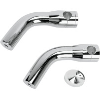 Elevadores Elite Custom de aluminio mecanizado — abrazadera 1", elevación 15 cm, cromo