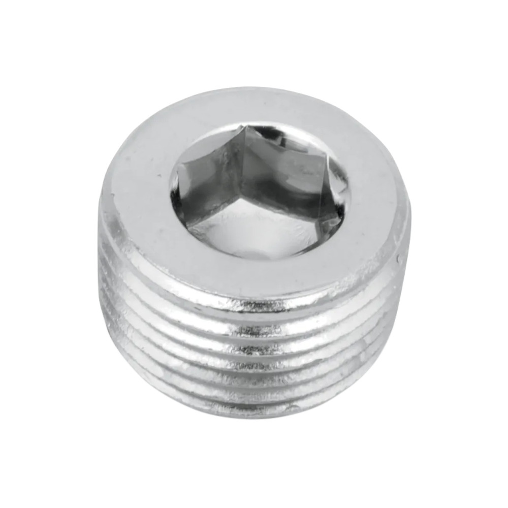 Hose and Tank Fitting — 3/8" NPT male, chrome