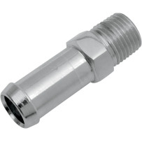 Hose and Tank Fitting — 1/8" NPT male, 3/8" hose, chrome finish