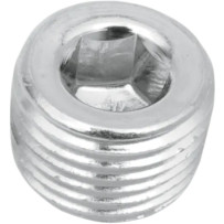 Hose and Tank Fitting — 1/8" NPT male, straight, Chrome