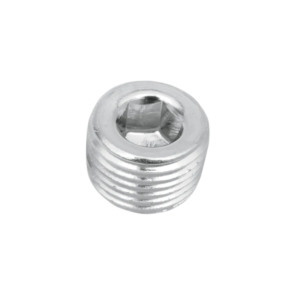 Hose and Tank Fitting — 1/8" NPT male, straight, Chrome