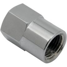 Racor de manguera y depósito — 1/8" NPT macho, 3/8" manguera, depósito de aceite, cromado