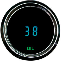 Instrumentos digitales Odyssey II — Presión de aceite, 52 mm (2-1/16"), 0–150 psi, esfera negra