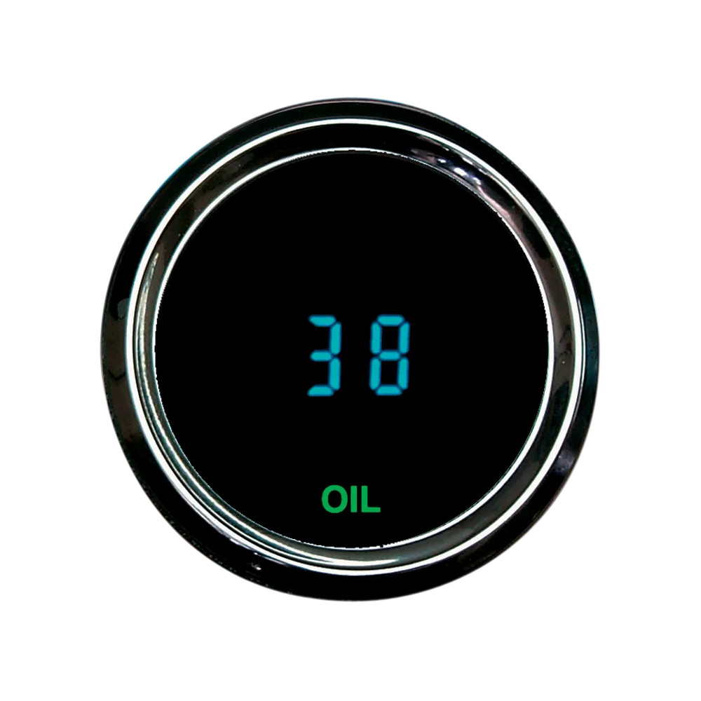 Instrumentos digitales Odyssey II — Presión de aceite, 52 mm (2-1/16"), 0–150 psi, esfera negra