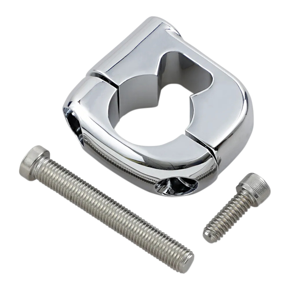 Handlebar Turn Signal Clamp — 25.4 mm (1 in), Chrome