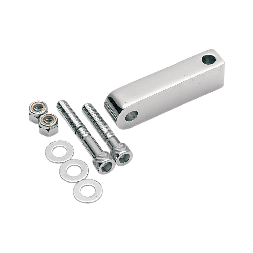 Extended Headlight Block — 57.2 mm (2-1/4"), Chrome