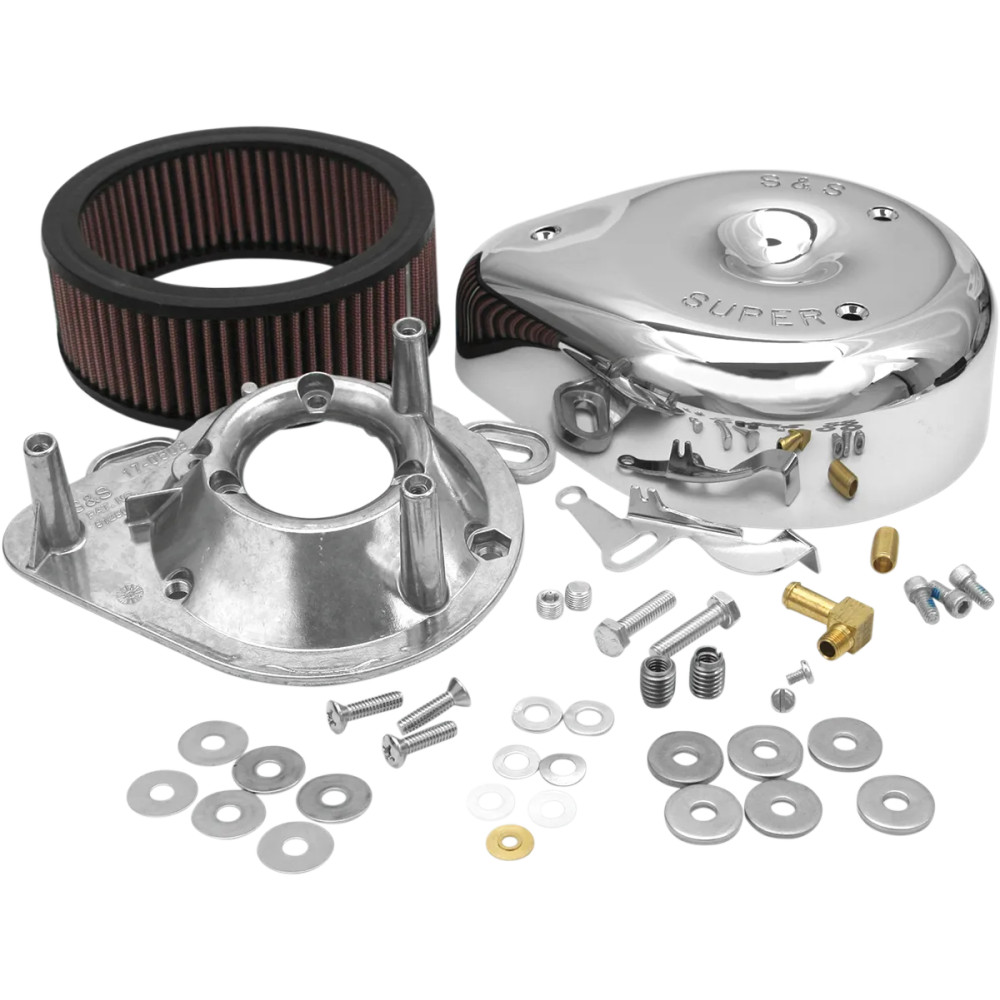 Teardrop Air Cleaner Kit — Super E and G, Chrome