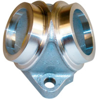 Colector de admisión estándar — motores 80 cu in, carburadores Super E y B, plateado