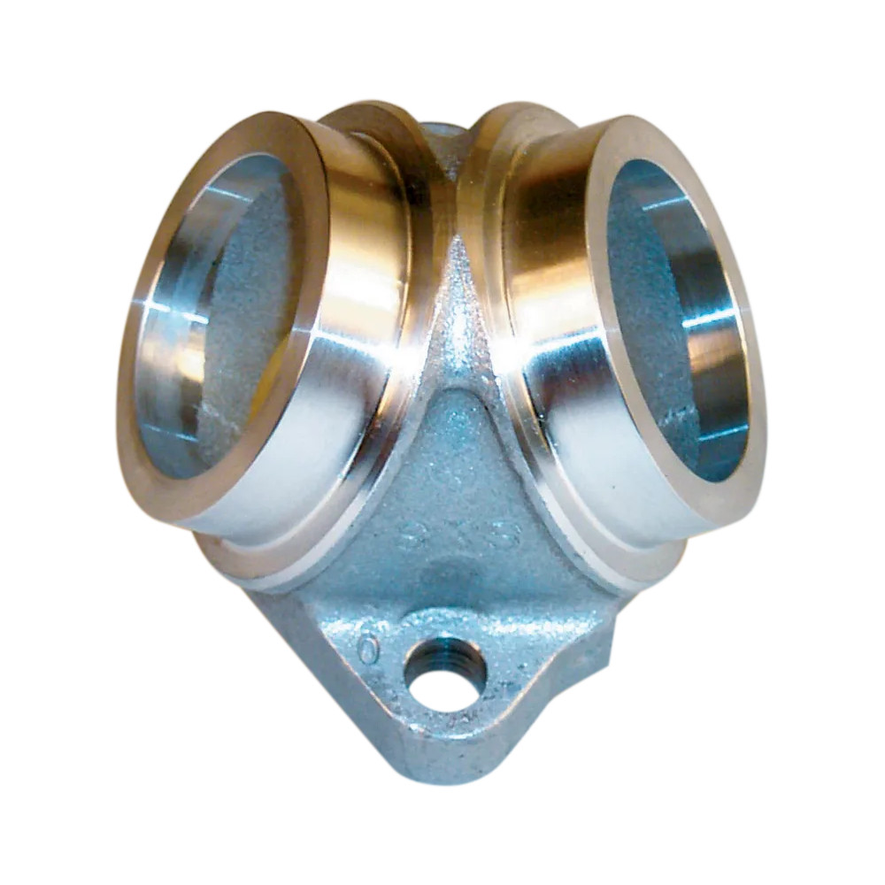 Colector de admisión estándar — motores 80 cu in, carburadores Super E y B, plateado