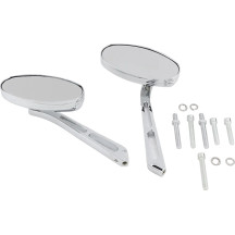 Ellipse™ Mirrors — 5-1/4" x 2-3/4", 7" stem, 5/16-18 thread, Chrome