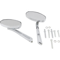 Ellipse™ Mirrors — 5-1/4" x 2-3/4", 7" stem, 5/16-18 thread, Chrome