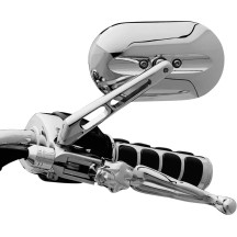 Magnum Mirror — 5-5/8" x 3-1/4" oval head, 5-1/2" stem, Chrome