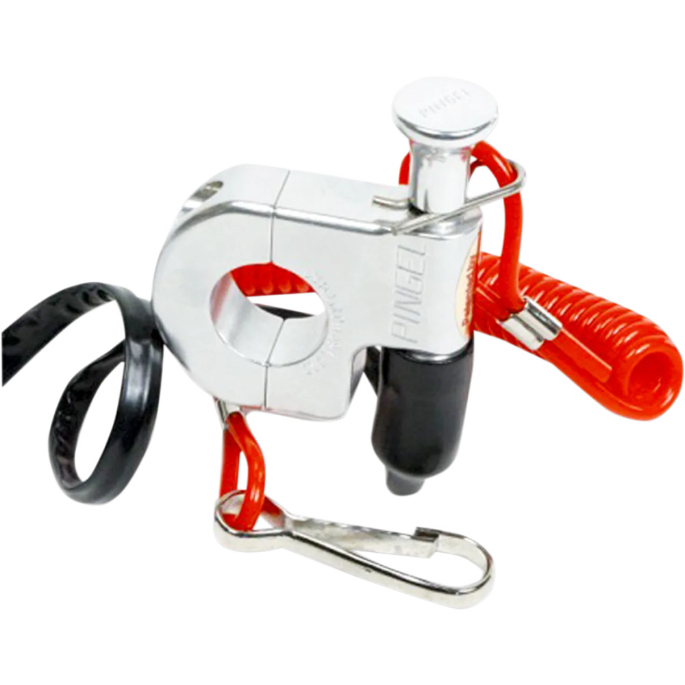 Tether Kill Switch — 25 mm (1") clamp, Black, Orange, Silver