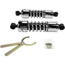 412 Series Shocks — 279.4 mm (11.00") extended length, Black, Chrome