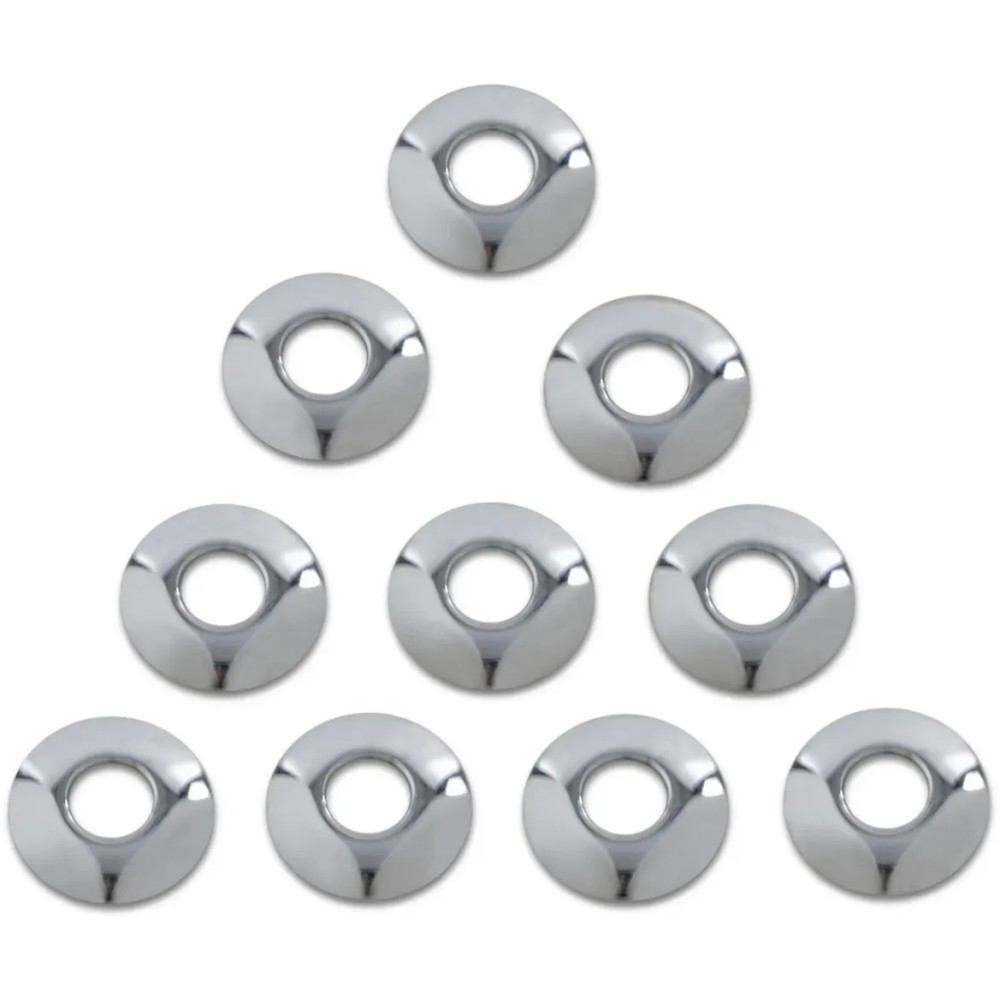 Cup Washers — 12.70 mm (0.50") inside diameter, Chrome, 10 pack