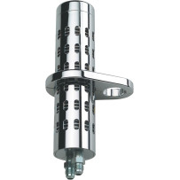 Oil Cooler Kit — For 1"–1-1/4" frame tubing, 305 mm (12 in), 57.2 mm OD (2-1/4 in), Chrome