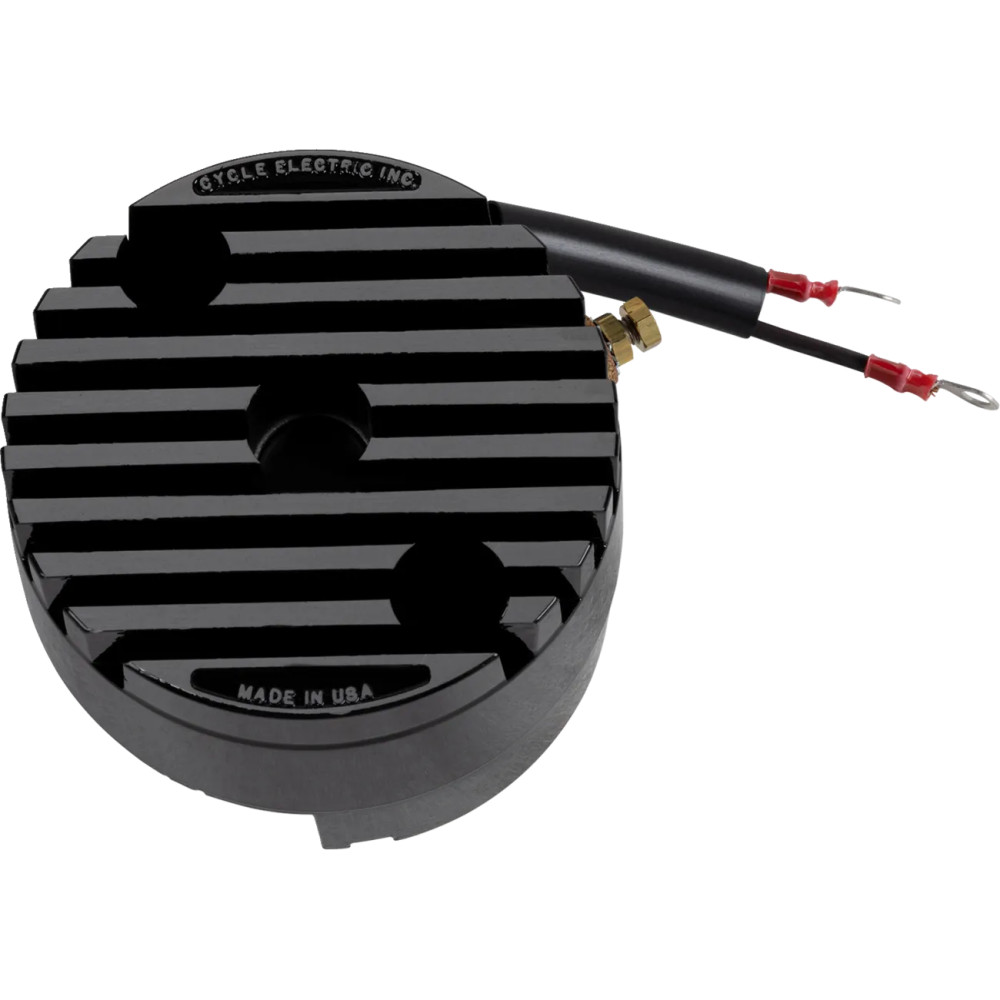 Regulador de montaje en generador de baja salida con placa final actualizada — 12V, negro