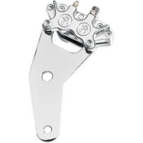 Shovelhead Classic Caliper Kit — 254 mm (10"), 4 Piston, Rear, Chrome