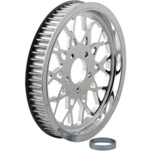 Polea trasera pulida de 1-1/2" — 38,1 mm (1-1/2"), 65 dientes