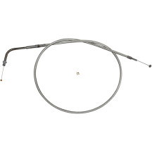 Sterling Chromite II® Braided Cable for Harley-Davidson — 106 cm housing, threaded handlebar fitting, 45° elbow