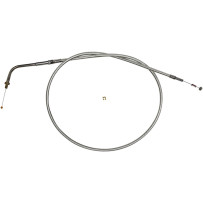 Sterling Chromite II® Braided Cable for Harley-Davidson — 32-1/2" housing, threaded handlebar fitting, clear jacket