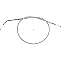 Sterling Chromite II® Braided Cable for Harley-Davidson — 44 in (112 cm), 70° elbow, threaded handlebar fitting