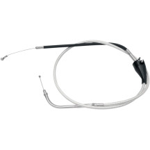 Sterling Chromite II® Braided Cable for Harley-Davidson — 105.5 cm housing (41.5") , clear-coated chrome