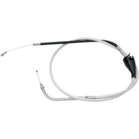 Sterling Chromite II® Braided Cable for Harley-Davidson — 105.5 cm housing (41.5") , clear-coated chrome