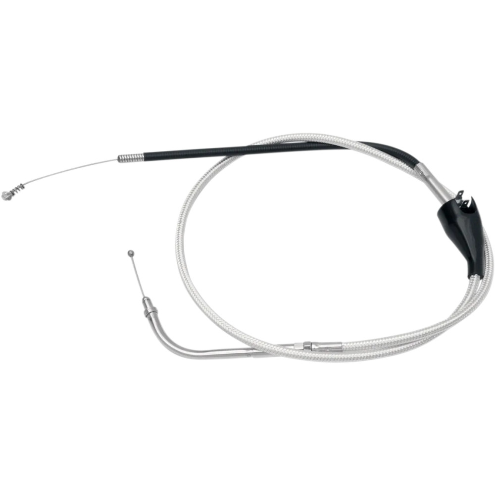 Sterling Chromite II® Braided Cable for Harley-Davidson — 105.5 cm housing (41.5") , clear-coated chrome