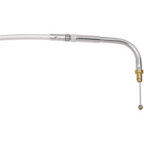 Sterling Chromite II® Braided Cable for Harley-Davidson — Housing length 45-1/2 in, 90° elbow, chrome