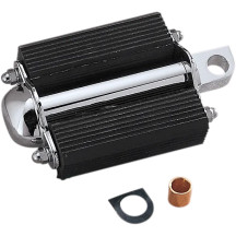 Bicycle-Style Kick Pedal — Black, Chrome, Bolt-On