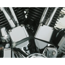 Tappet Block Covers — pair, chrome