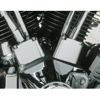 Tappet Block Covers — pair, chrome