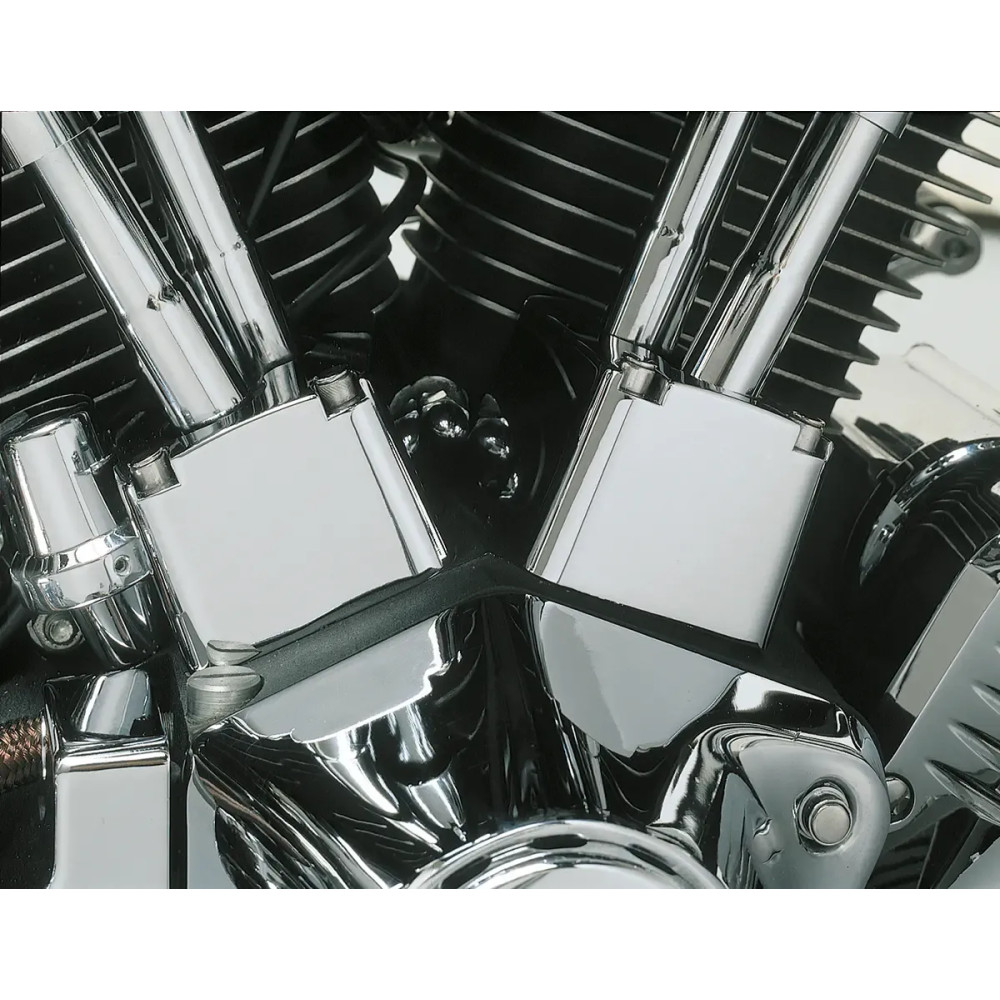 Tappet Block Covers — pair, chrome