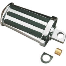 Rail Kick Pedal — Bolt-on, Black, Chrome