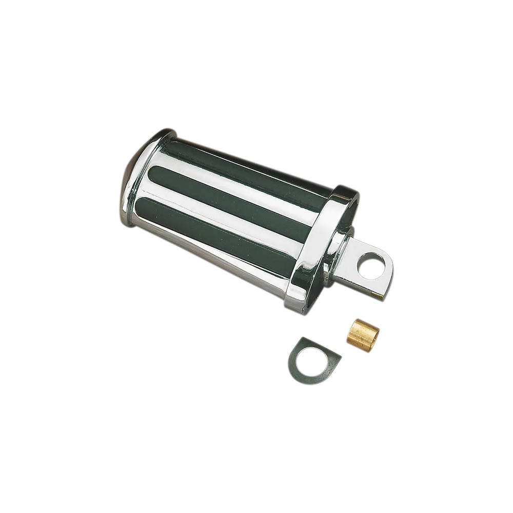 Rail Kick Pedal — Bolt-on, Black, Chrome