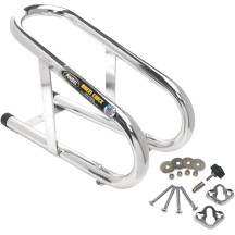 Removable Wheel Chock — 3-1/2" tire width, Chrome, front mount