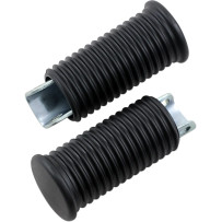 Rubber Replacement Driver Foot Pegs and Shifter Peg — Straight mount, Black