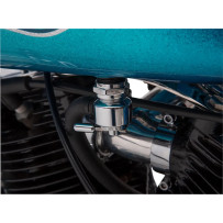 Power-Flo Fuel Valve — 22 mm outlet, 7.9 mm (5/16") hose barb, Chrome