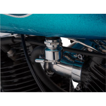 Power-Flo Fuel Valve — 22 mm outlet, 7.9 mm (5/16") hose barb, Chrome