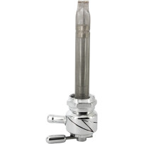 Power-Flo Fuel Valve — 22 mm outlet, 7.9 mm (5/16") hose barb, chrome