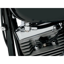 Power-Flo Fuel Valve — 22 mm outlet, 7.9 mm (5/16") hose barb, Chrome