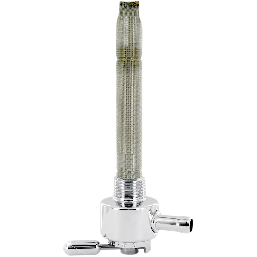 Power-Flo Fuel Valve — 3/8" NPT outlet, 7.9 mm (5/16") hose barb, Chrome