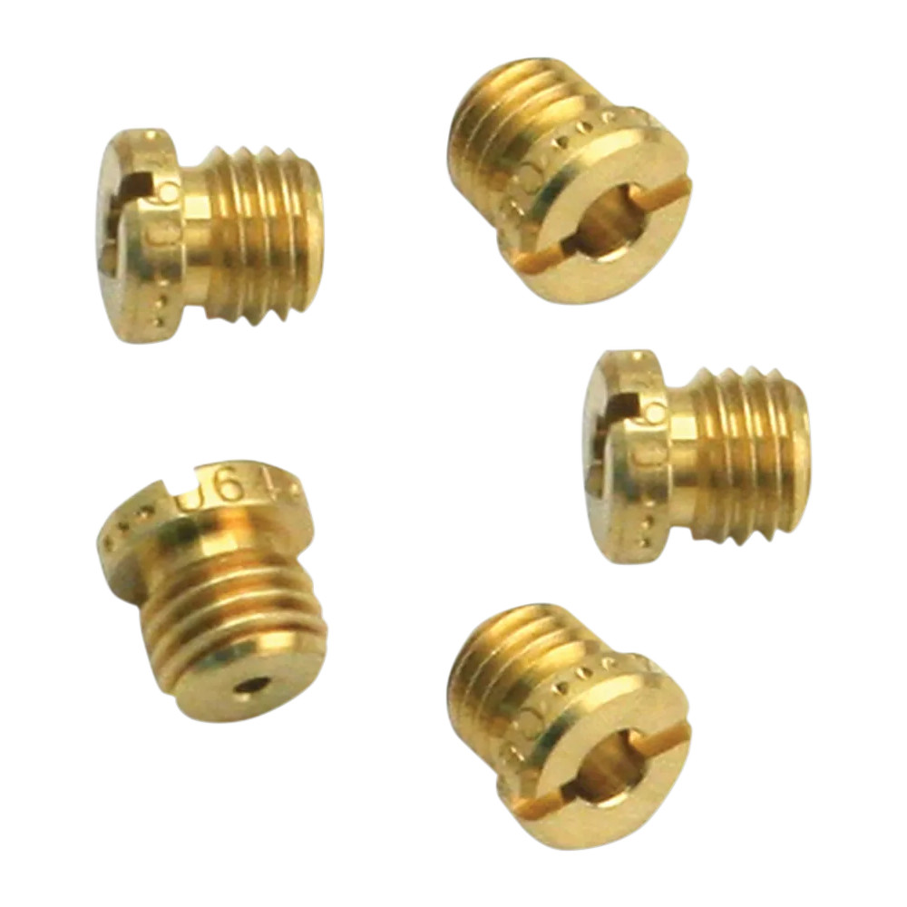 Main Jets — 0.074, 5 pack, Brass